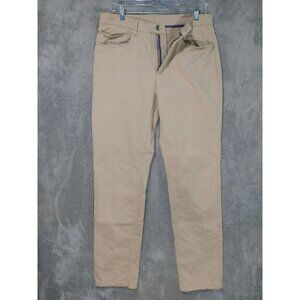 FootJoy FJ Pants Mens 33x34 Beige Chino Sueded Cotton Twill 5-Pocket Stretch